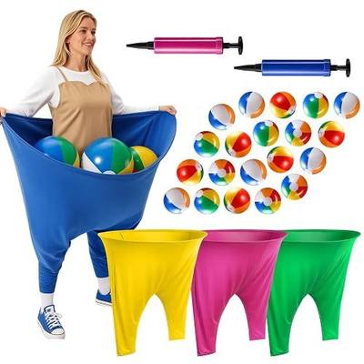 Granny Pants Yard Game Sets,4PCS Granny Pants Family Party Outdoor Games with Bouncy Balls for Adults and Kids,The Family Reunion Ultimate Backyard Party Games