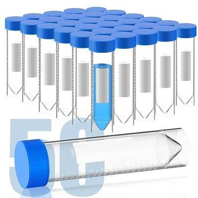 50Pack 50ml Centrifuge Tubes with Screw Cap, Self-Standing Plastic Conical Test Tube, with Graduated Marks and Writing Area, Non-Pyrogenic, DN/RNase Free for Lab for Lab