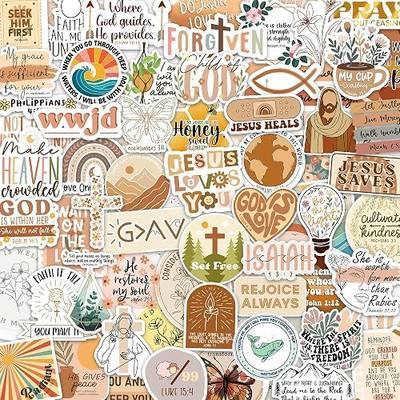 160pcs Boho Christian Stickers by Puraesla - Inspirational Bible Verse Stickers, Waterproof Vinyl Faith & Jesus Decals for Journaling Bibles Water Bottle Scrapbook Laptop Gifts for Kids