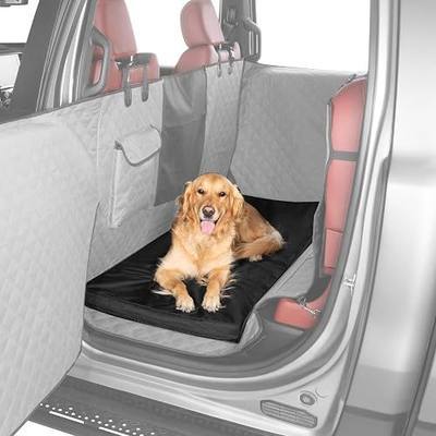 XL Back Seat Dog Bed Cushion for Trucks - As Seen on Shark Tank | Fits XL seat extenders/floor covers, waterproof, machine-washable Backseat Dog Bed with rebound foam comfort