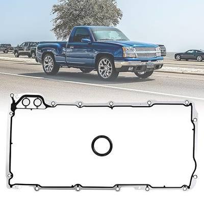 12612350 Oil Pan Gasket & B32790 Oil Pump Pickup Tube Gasket | OS30693R Compatible with Chevy Silverado Suburban Tahoe Trailblazer GMC Sierra Yukon Cadillac Escalade 4.8L 5.3L 6.0L 6.2L