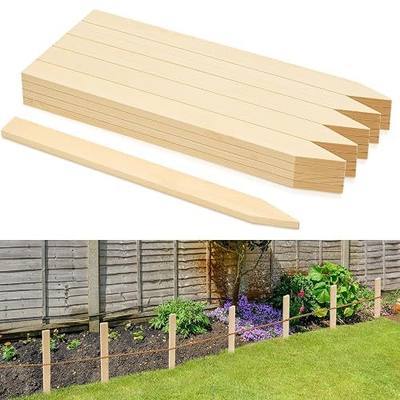 Colingmill 20 Pieces Wooden Garden Stakes 18 Inch Grade and Survey Stakes Wooden Garden and Sign Posts for Plant Support Silt Fence Yard Farm Survey Boundaries Baselines
