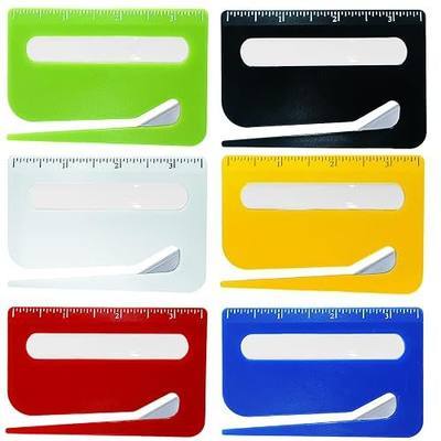 6Pcs Letter Opener,Letter Opener Envelope Slitter with Concealed Blade, Scale and Magnifying Glass,Suitable for Office Workers and Students to Open Envelopes.