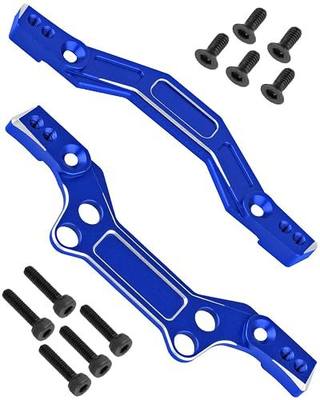 RC Shock Tower Upgrade Parts for 1/16 Mojave Grom 223S DSC 4X4 RTR,1/16 Mojave Grom 4X4 RTR,Aluminum Front Rear Shock Tower Shock Mounts Set Hops Up.Navy Blue(2PCS)