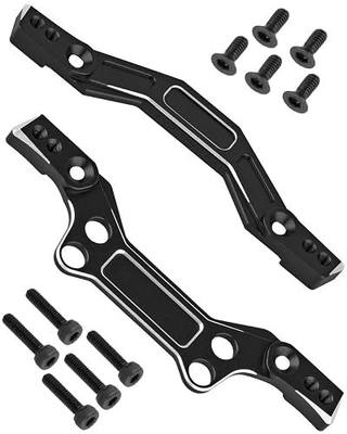 RC Shock Tower Upgrade Parts for 1/16 Mojave Grom 223S DSC 4X4 RTR,1/16 Mojave Grom 4X4 RTR,Aluminum Front Rear Shock Tower Shock Mounts Set Hops Up.Black(2PCS)
