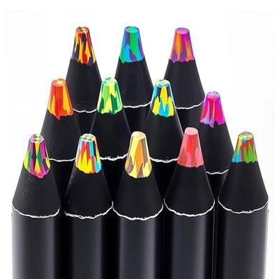 12 Rainbow Colored Pencils Set,Art Supplies,Teen Girl Gifts Trendy Stuff,Party Favors Arts and Crafts for Kids Ages 4-12,Coloring Pencil for Adult Coloring Book,Drawing & Sketch Pencil