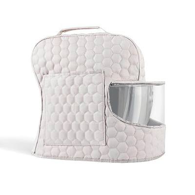 Stand Mixer Dust Cover Compatible with KitchenAid Mixer - Stand Mixer Cover Fits for 4.5/5 Quart, Storage Bag with 2 Pocket for Accessories and Attachments(Khaki, For 4.5- 5QT)
