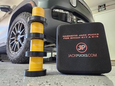 Magnetic Jack Puck Adapter Kit for Rivian R1T & R1S w/Zippered Case - (Yellow)
