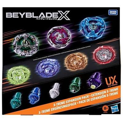 BEY BLADE X X-Treme Expansion Pack, 3 Blades, 4 Ratchets, 5 Bits, Battling Tops Game Toys, Ages 8+