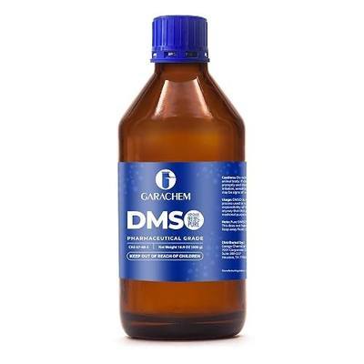GARACHEM Pharmaceutical Grade 99.9% Pure DMSO in a Glass Bottle, Pure Liquid Dimethyl Sulfoxide 16.9 OZ, Non-Diluted, Low Odor