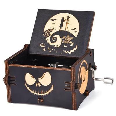 Before Christmas Music Box,Engraving Nightmare Musical Box Melody Plays This is Halloween Home Decor for Halloween Valentine's Day Christmas