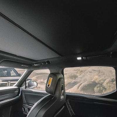 VION R1S Roof Sunshade - Precision Fit, No Sagging, Two Pieces Design, Full Blackout (for Rivian R1S)