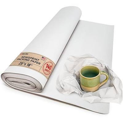 140 Newsprint Packing Paper Sheets, 25" x 18" | Made in USA Eco-Friendly, Non-toxic, American Quality Safe Newsprint Paper, Unwaxed, Uncoated - Bulk Pack