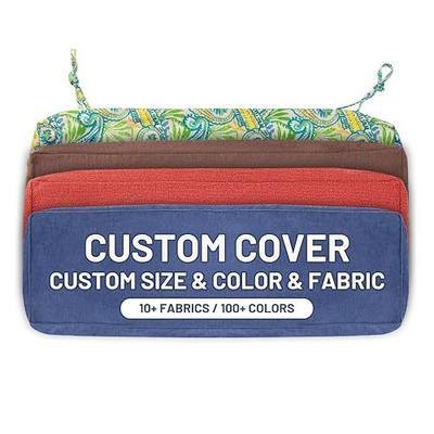 Custom Bench Cushion Cover for Indoor/Outdoor Furniture/Window Seat Cover,Cushion Covers Replacement for Outdoor Patio Furniture,Bench seat Cushion Cover,Colors/Fabrics Can Choose (Custom Sizes)