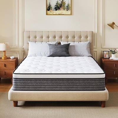 CH CHARME HOUSE Queen Mattress 10 Inch Hybrid Mattresses in a Box | Medium Feel Foam and Individual Pocket Springs, Fiberglass Free Mattress, Extra Edge Support, Pressure Relief, CertiPUR-US