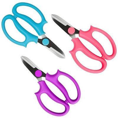3 PCS Garden Flower Scissors, Stainless Steel Floral Shears | Stainless Steel Cutters Make Clean Cuts on Stems; Comfort Handles for Roses, Fresh Flowers, Plants and Fruit Picking