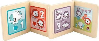 Fisher-Price Wood Baby Toy Tummy Time Panel, Newborn Sensory Activity with Mirror & High Contrast Designs for Infants Ages 0+ Months
