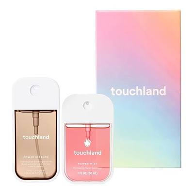 Touchland Sweet Rush Hydrating Hand Sanitizer & Body Mist Set Travel Size | TSA ready giftable duo of Wild Watermelon and Vanilla Velvet. Sweet with skincare benefits for hands, body & hair.