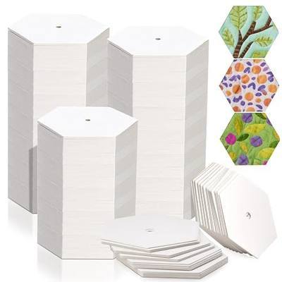 1000 PCS Hexagon Piecing Paper Templates, 1" White Paper templates, Quilting Templates Accessories for DIY Patchwork Crafts and Sewing Supplies