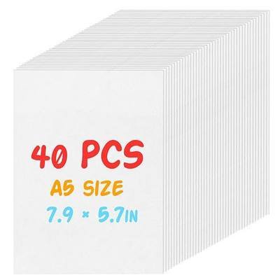 REGUICORP 40 Pieces Shrinky Dink Sheets Kit, 7.9 X 5.7-inch Shrink Paper Shrink Art Paper, Shrinky Dink Papers Suitable for Bracelet Key Chain DIY Production