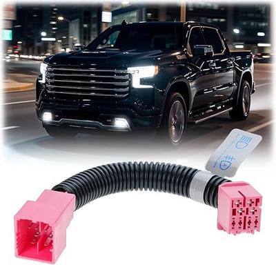 Auto Fog All Lights Mod Harness Compatible with 2022-2026 GMC Sierra Chevy Silverado 1500, 2024-2026 2500 3500 HD Fog Lights Always On When Intellibeam/High Beams/Auto Headlamps On PlugPlay Error Free