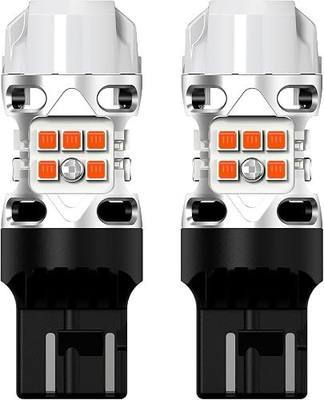 LASFIT T3 7440 7443 LED Turn Signal Amber, Super Bright 4000LM CANBUS Error Free Turn Signal Bulbs, Upgraded 7444na 7441 7444 7440NA W21W WY21W with Built In Resistor, Only For Standard Socket(2pcs)