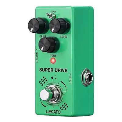 LEKATO Overdrive Guitar Pedal, Overdrive Pedal for Electric Guitar with Two Mode SUPER/NORM, Mini Analog Pedal, Truebypass, DC 9V