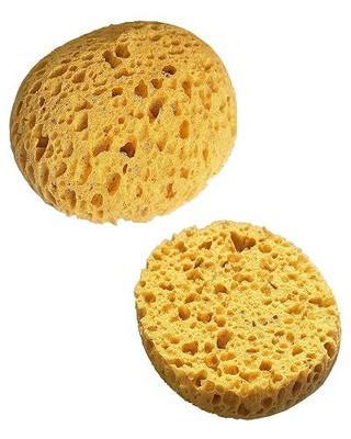 WAFJAMF 2 Pcs Knockdown Texture Sponge Drywall Wall Patch Ceiling Repair | Versatile artist tool for DIY painting, home decor, pottery, round sponges, dark yellow