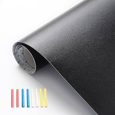 Chalkboard Wallpaper, Peel and Stick Blackboard Contact Paper | 17.5" x 78.7" Self Adhesive Vinyl, Chalk Board Wall Sticker with 8 Colorful Chalks & 1 Rag (1 Roll 1.5ft. x 6.6ft.)