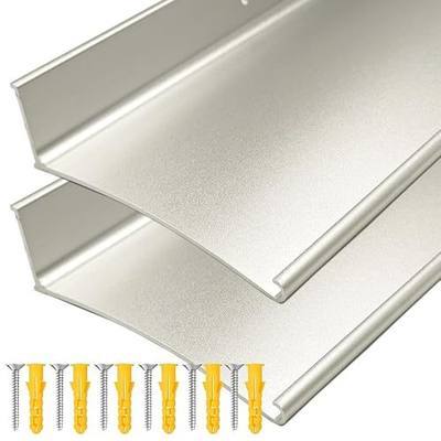 Heavy-Duty Door Rain Drip Guard Overhead 5.12" W 43.3" L Aluminum Drip Edge | for Exterior Door & Window Top,Drip Cap,Diverter,Deflector,Flashing Silver
