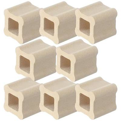 Nuanchu 4 Pack 1 x 1 Inch Kiln Post High Alumina Kiln Posts Square Ceramic Shelf Supports for High Temperature Kilns Sturdy Firing Posts