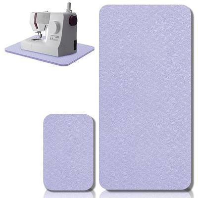 Drydiet 2 Pcs Sewing Machine Muffling Mat Pedal Sewing Mat Reduce Vibrations Noise No Slip Machine Accessories for Quilting (17'' X 36'' and 9'' X 14'',Lavender Purple)