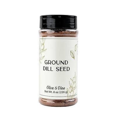 Olive & Vine Ground Dill Seed, Earthy Flavor, For Pickling & Dressings, Rich Tradition, Authentic Taste, For Global Recipes (8 Ounce)