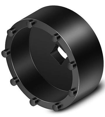 Bonbo 31510 Axle Nut Socket - 9 Pin Hub Nut Socket Fits for GM 2020+ Silverado and Sierra 2500/3500 Trucks with 11.5" and 12" Dual Rear Wheel Axle Hubs, 1/2" Drive