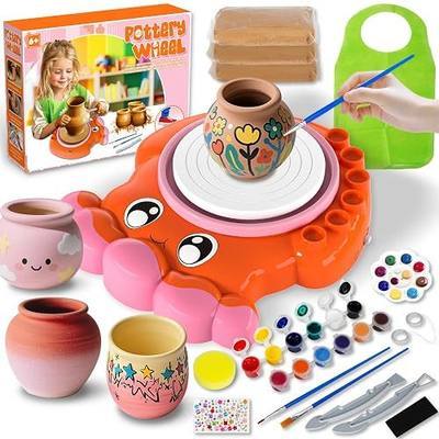 Insnug Pottery Wheel for Kids - Arts and Crafts for Kids Ages 8-12,Kid Pottery Wheel Kit Toys with Modeling Clay Sculpting Tools for Girls Boy Birthday Christmas Gift for 6 7 8 9 10 11 12+