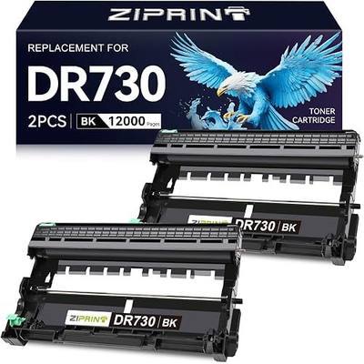 DR730 Drum Compatible with Brother DR-730 Toner MFC-L2710DW DCP-L2550DW | 2-Pack, 12000 Pages Each, Easy Install, No Streaks Ghosting, Sharp Prints for Home & Office Mass Printing, Toner Not Included