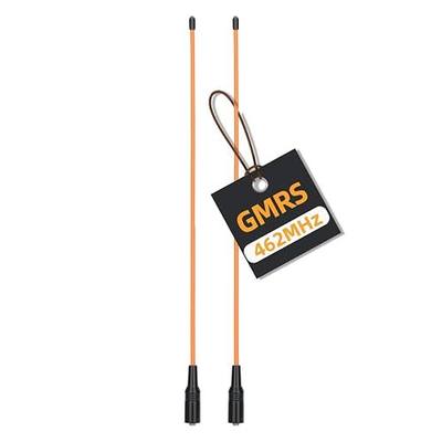 ABBREE AR-771C GMRS Antenna (462-467MHz) 15.3inch Flexible Whip Antenna SMA-Female for Baofeng UV-5R UV-5G Mini GM-15Pro UV-5G Plus TD-H3 UV-9G TD-H5 GMRS GM-30 Plus Radio Accessories,2Pack (Orange)