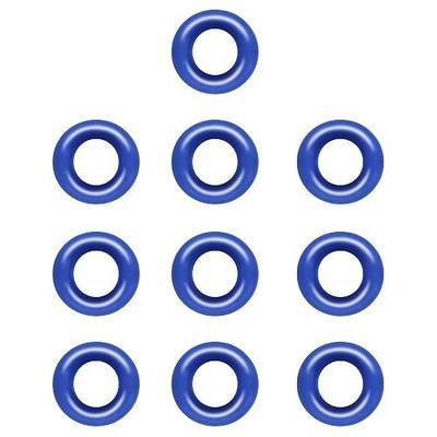 JA&MIU 10 PCS Fuel Injector O-Ring Set, Blue Viton O-Ring Injector Rebuild Kit, Universal Repair Kit for Various Vehicle Model (7.52mm X 3.53 mm)