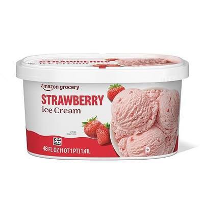 Amazon Grocery, Strawberry Ice Cream, 48 Fl Oz, Frozen
