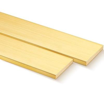Hicarer 2 Pieces 1/4" x 2" C360 Brass Flat Bar Blank, 6" Long Rectangular Sheet, Plate Mill Stock Solid Brass for Craft Hobby, Knife Making
