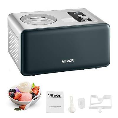 VEVOR Automatic Ice Cream Maker with Built-in Compressor, 1.5 Quart No Pre-freezing Gelato Maker, Electric Sorbet-Maker, 3 Modes Compressor Ice Cream Machine for Home Kitchen