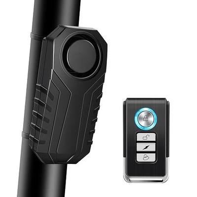 Bike Alarms,Bike Alarm Anti Theft, Bicycle Alarms with Remote,113dB Super Loud Bicycle Vibration Motion Sensor Siren Anti Theft Security System IP65 Waterproof