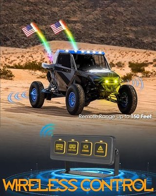 Wireless Switch Panel, Nirider 4 Gang Switch Panel 4 Control Modes 12V 24V Universal Circuit Control System Strobe Switch Relay Box Multifunction Switch Panel for Truck Jeep SXS UTV ATV Car Van Tacoma