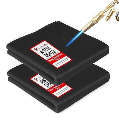 Fireproof Welding Blanket 12x12 Inch 2 Pack, 10mm Thick Heat Resistant Soldering Mat, UL and SGS Certified Insulation Pad for Plumbing, HVAC, Welding and Brazing