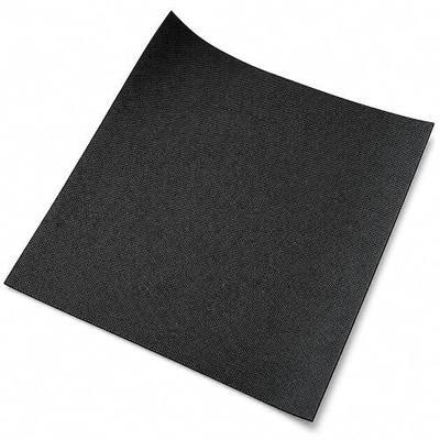Non-Slip Rubber Pad Sheet with Adhesive Back, DIY Material for DIY,Sealing, Bumpers, Furniture Protection and Support, Black (1/25" Thick, 12" X 12'')