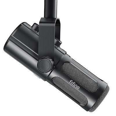 FIFINE AmpliTank TANK6 USB/XLR Dynamic Podcast Microphone for Vocal | Home Studio Streaming Mic, Mute Button, Monitoring Headphone Jack, Gain Knob, Metal Material, for Broadcast Recording
