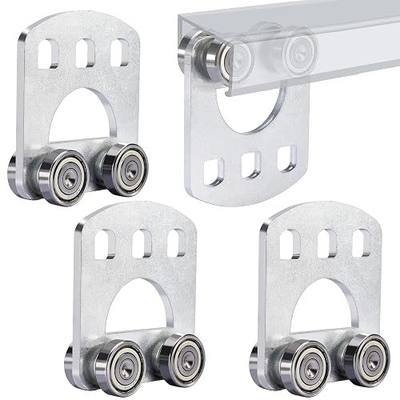 4 Wheels Trolley Assembly Rollers Four Bearing Trolley Assembly Rollers for Unistrut Trolley 1-5/8" Wide and All 1-5/8" or Taller Strut Channel 4PCS