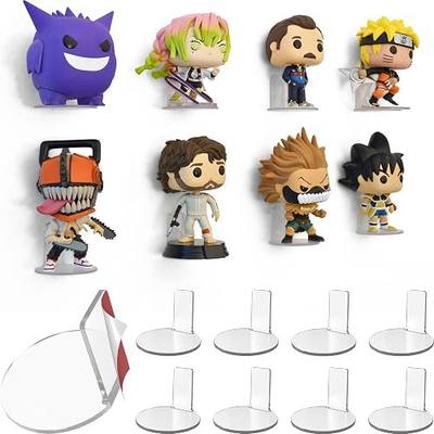 Modern JP Adhesive Display Shelf for Funko Pop Figures (8-Pack) – Pop Shelf Wall Display – Action Figure Stand – Easy Adhesive Install – Clear