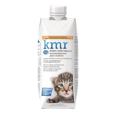 PetAg KMR Kitten Milk Replacer Liquid - 16 oz - Ready-to-Feed Formula with Vitamins for Newborn Kittens to 1 Year - Easy to Digest
