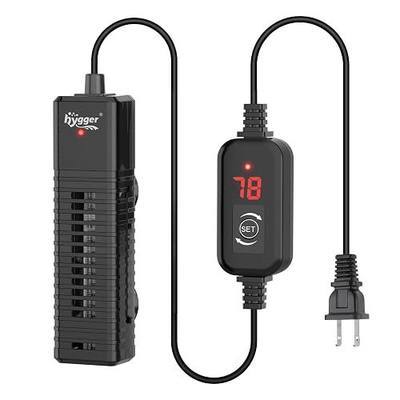 hygger Nano Aquarium Submersible Heater for 15-20 Gallon Fish Tank Betta Heater with Digital Display, Adjustable Temperature Controller 100Watt